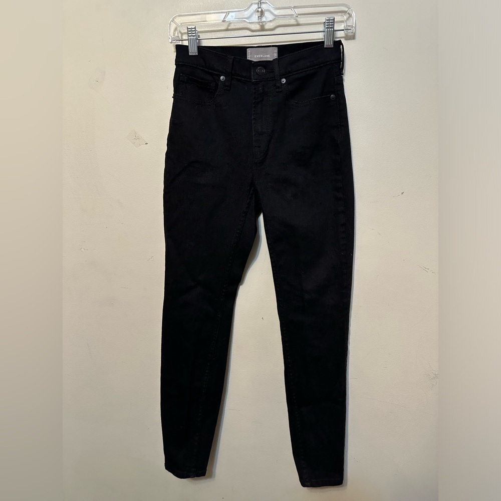 Everlane High Rise Skinny‎ Jeans In Black Size 25 Classic Minimalist